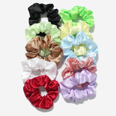 Summer Silk Scrunchies Korea Large Hair Scrunchie Women Elastic Hair Bands Headwear Chiffon Hair Rope Ties Ponytail Holder
