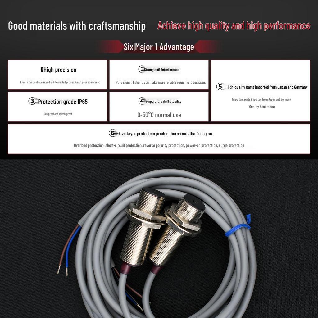 Loschda Miniature M12/M18/M30 24V Through-Beam Laser Photoelectric Sensor
