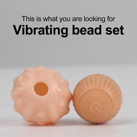 Sex Toy Plump Lightweight TPE Men Vibrator Beads Condom Adult Product
