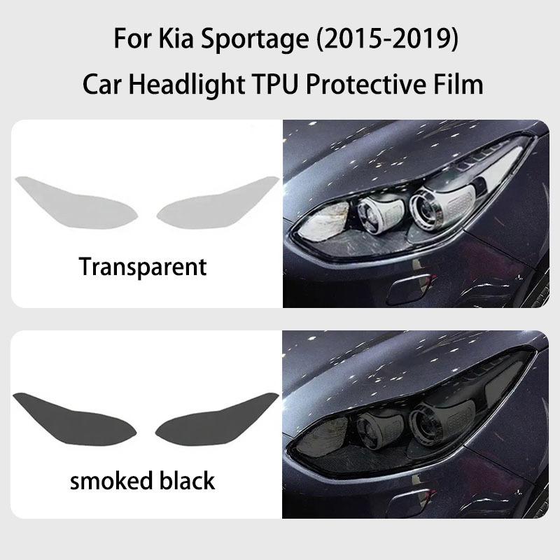 Car Headlight TPU Protective Film for Kia Sportage 2015- Anti-scratch Front Lamp Transparent PPF Sticker Auto Accessories