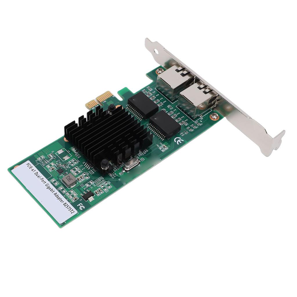 PCIE Network Card Double RJ45 Ports 10Mbps 100Mbps 1000Mbps 82575 Chipset PCI Express Network Adapter Support for