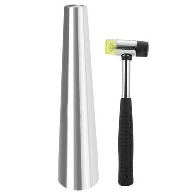 Round Bracelet Mandrel Measuring Rubber Hammer Stainless Steel Jewelry Making Tool