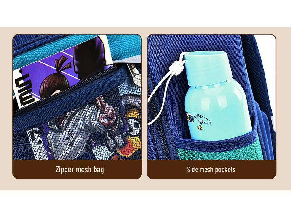 Schultasche mit großer Kapazität und Rückenstütze für Jungen im Alter von 3-6 Jahren, Capybara-Design, 1. Klasse