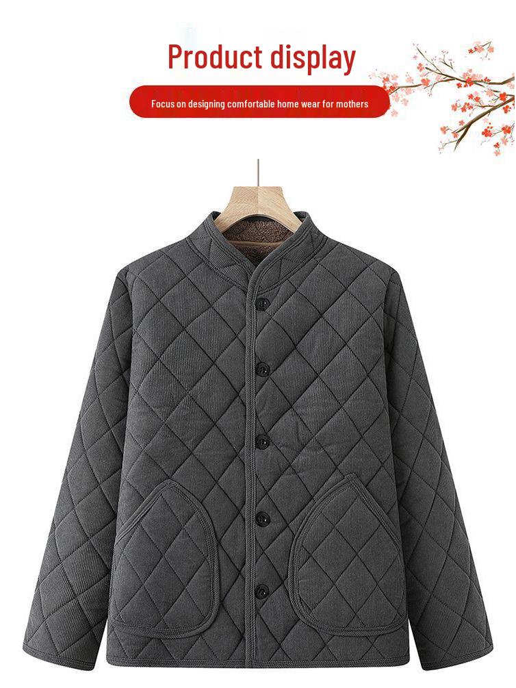 Men's Thickened Winter Cotton Jacket with Fleece Lining – Warm, Cold-Proof Coat for Middle-Aged and Elderly Dads.