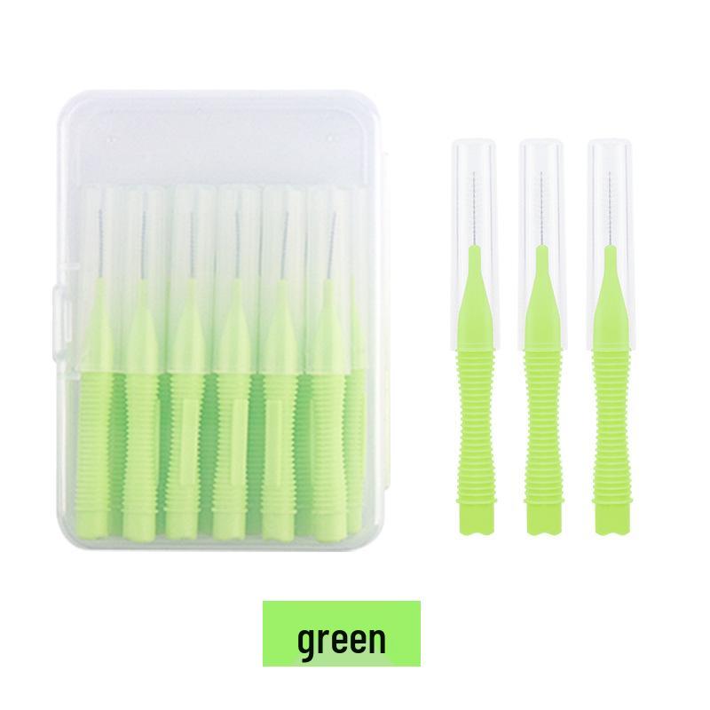 Zestaw szczoteczek międzyzębowych i ortodontycznych: 20 szczelin zębowych, mała brew, cylindryczne szczoteczki do rzęs - 20 sztuk