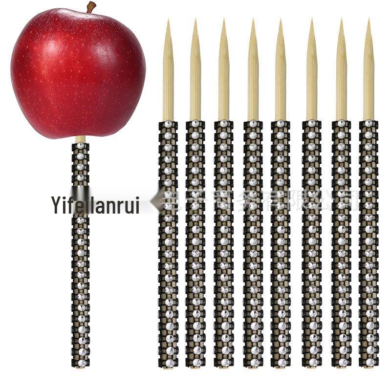 12-Piece Diamond Bamboo Skewers for Christmas Cake & Apple Pie Decoration