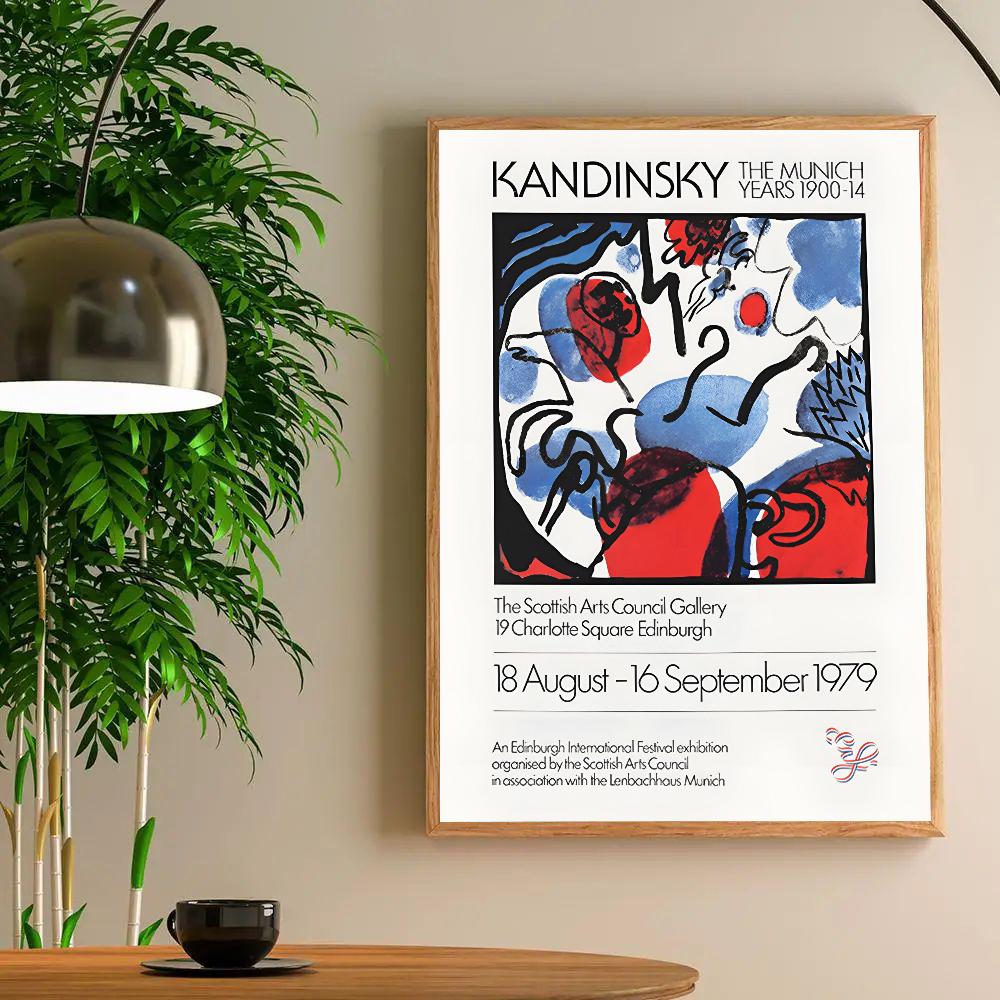 1pc French Wassily Kandinsky Art Poster HD Posters Home Room Bar Cafe Decor Art Wall Painting Picture