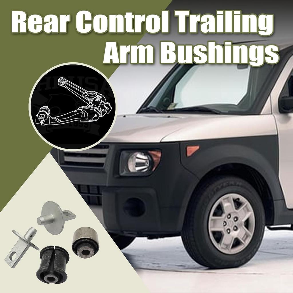 Priprilod Rear Control Trailing Arm Bushings,Compatible With Honda Civic 2001-2005,CR-V 2002-2006,Element 2003-2011# 52370-S5A-030 52364-S5A-004