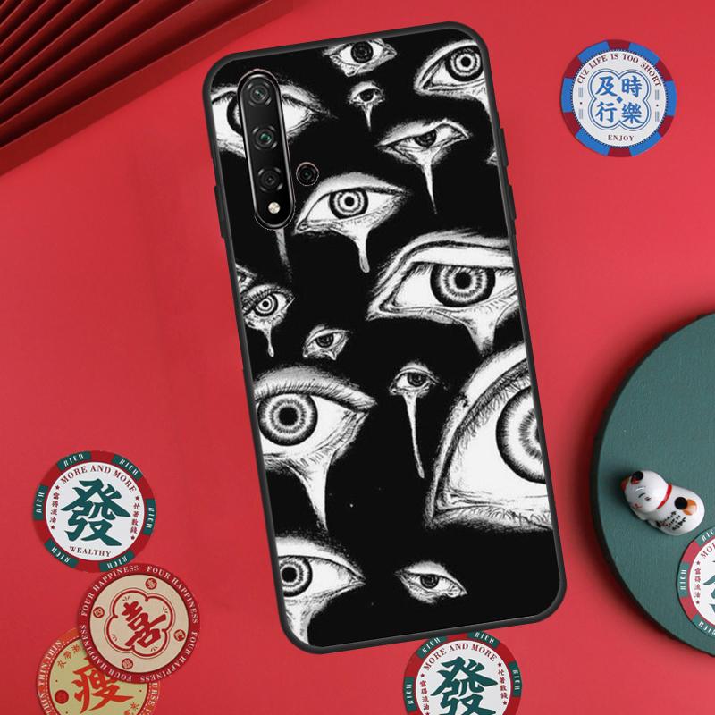 Scary Face Eyes For Huawei Nova 5T 9 10 SE 7i 8i 11i 12i Y73 Y72 Y61 Y91 Y60 Y70 Y90 P20 P30 P40 Lite Case