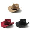 Western Cowboy Hat For Men And Women With Felt Material Sun Protection Summer Accessory