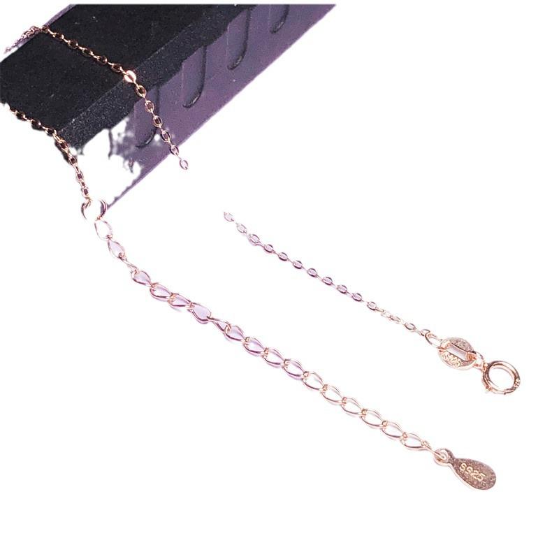 S925 Sterling Silver Women’s Adjustable Box Chain Necklace Choker with Extension