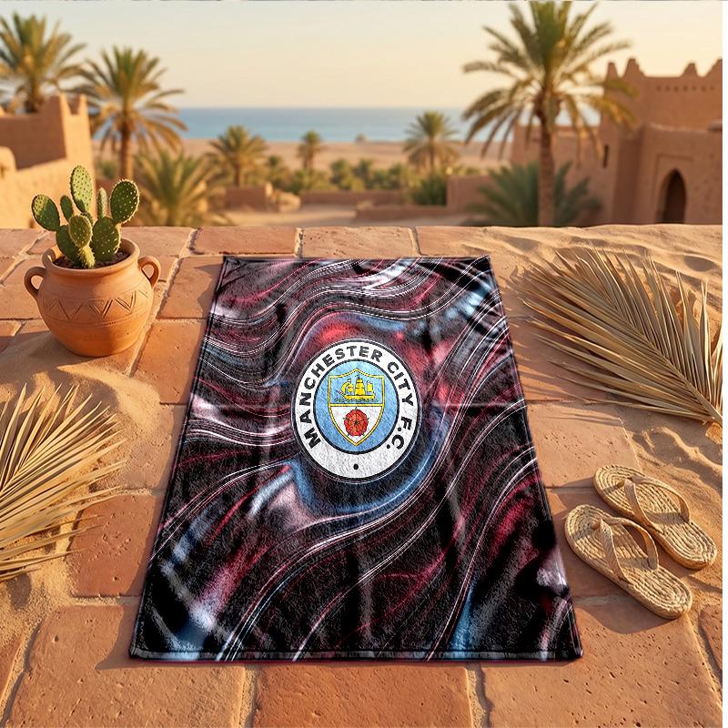 Toalla de Playa de Microfibra con Estampado del Manchester City Secado Rápido Absorbente Toalla Grande para Playa Natación Viajes