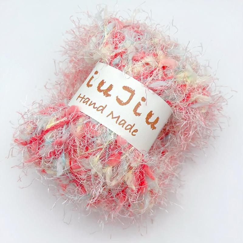 50g Knitted Clothing Accessories DIY Weaving Feather Bean Thread Multi Color Mixed Cute Feather Craft Material