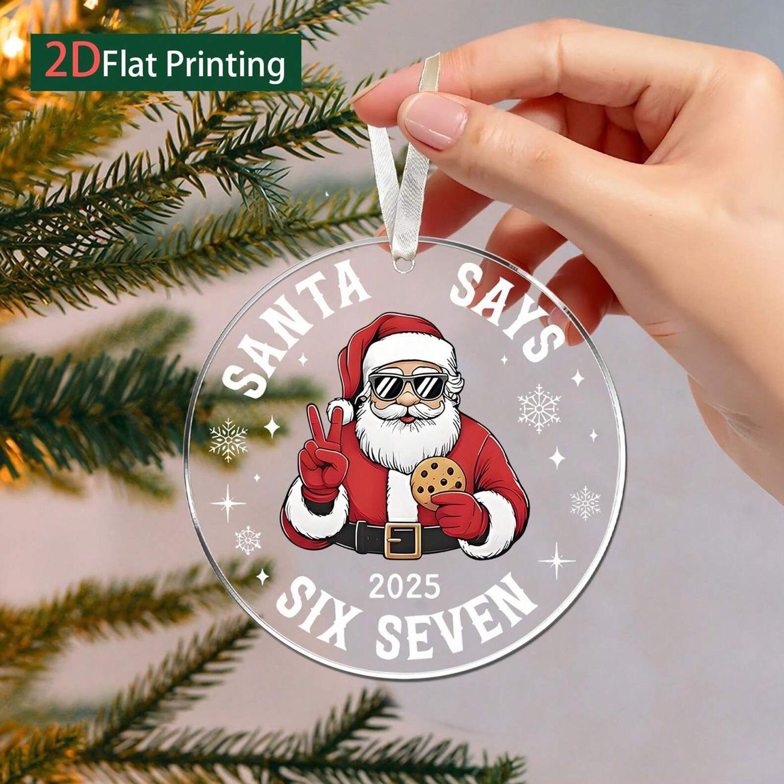 

Акриловые рождественские украшения, Забавные украшения-подсказки с цифрами, Подвески One Size