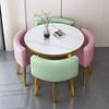 Modern Reception & Meeting Table Set: Office & Leisure Round or Square Dining Table with Chairs.