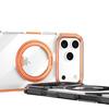 iPhone 17 Pro Max Case: Dual-Color Frame with 360-Degree Gear Bracket, Transparent Design