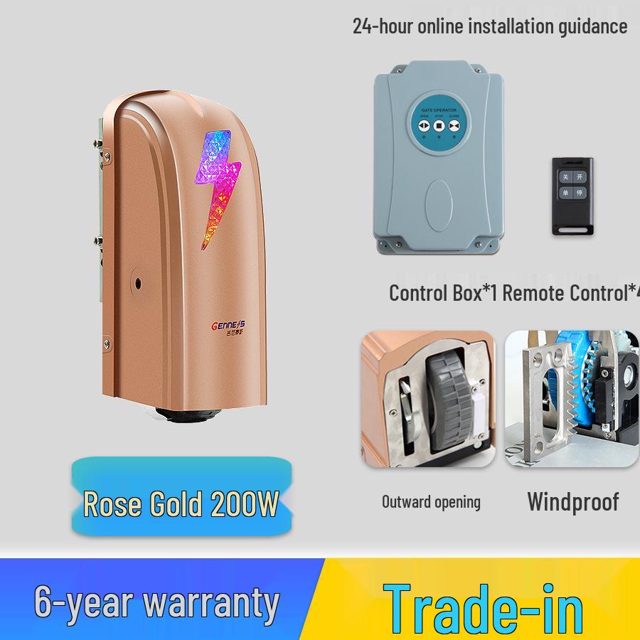 Automatic Double Swing Door Opener with Remote Control and Smart App Integration for Villas