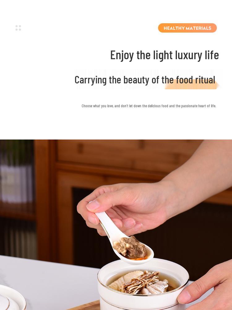 Commercial Ceramic Double Boiler Stew Pot with Lid - Single-Serve Egg Custard & Dessert Cup for Home or Restaurant Use