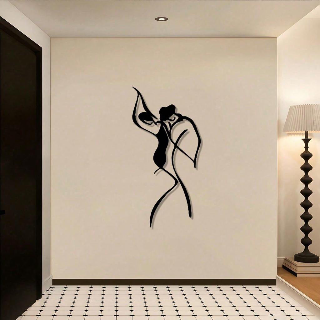 Wandkunst Tanzendes Paar Metallskulptur Innendekoration