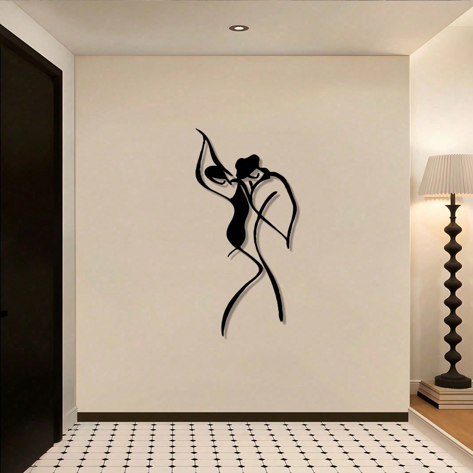 Настенное искусство Танцующая пара Металлическая скульптура Декор интерьера