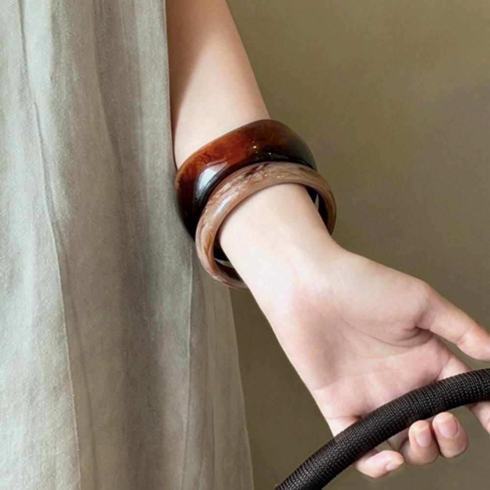 Geometric Acrylic Bracelets Wide Women Bangles New Chunky Bangles  Jewelry