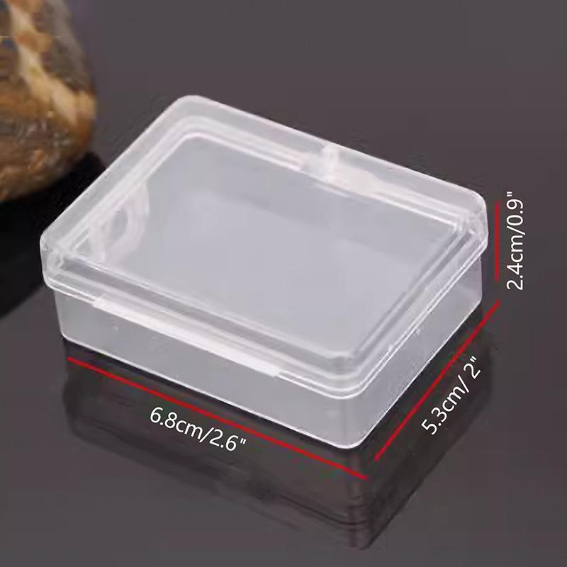 Transparente Aufbewahrungsbox aus Kunststoff, quadratisch, für kleine Gegenstände, Verpackungsboxen, Schmuck, Perlen, Behälter, Kleinigkeiten, Organizer