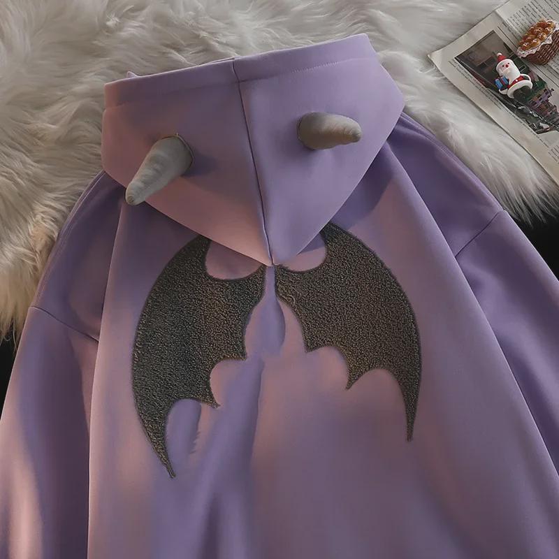 Women's Fleece-Lined Embroidered Hoodie Cardigan: Autumn/Winter 2023 Collection