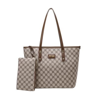 Mutter-Kind-Tasche Damen 2024 Sommer Neue vielseitige bedruckte Handtasche Große Kapazität Einkaufstasche Retro einfache Umhängetasche