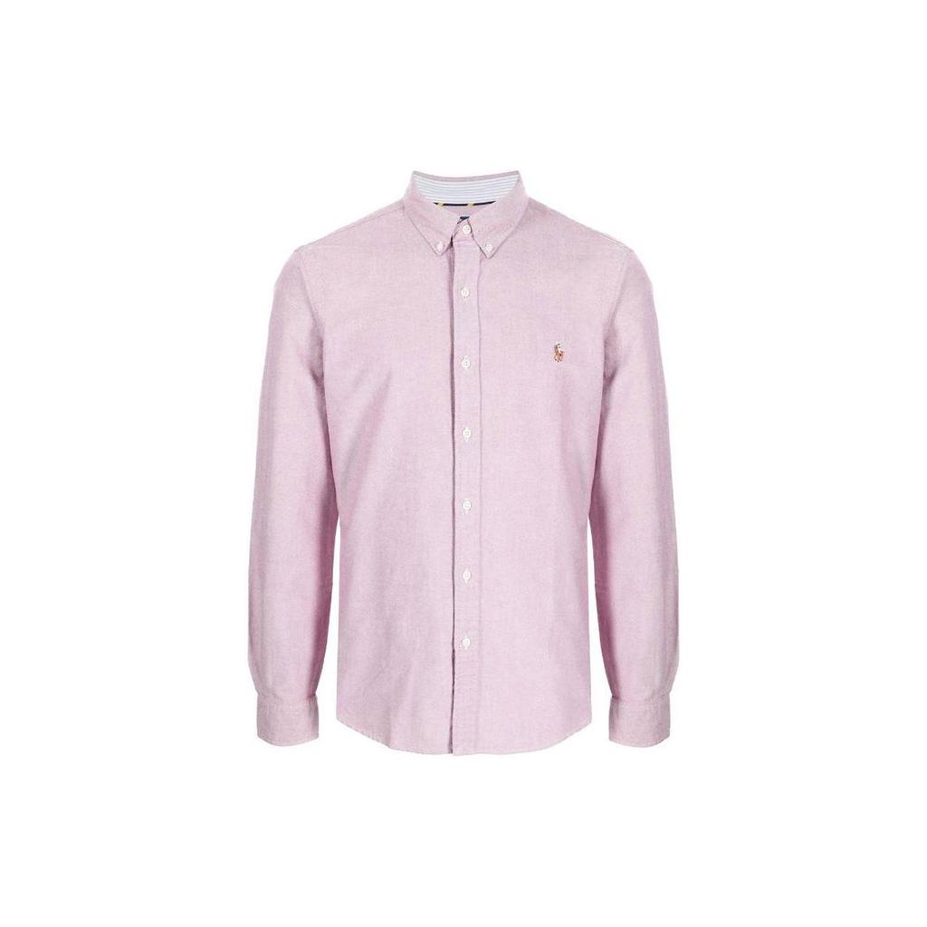 Polo Ralph Lauren Solid Color Single-Breasted Shirt Men Shirts Pink 710852660001001
