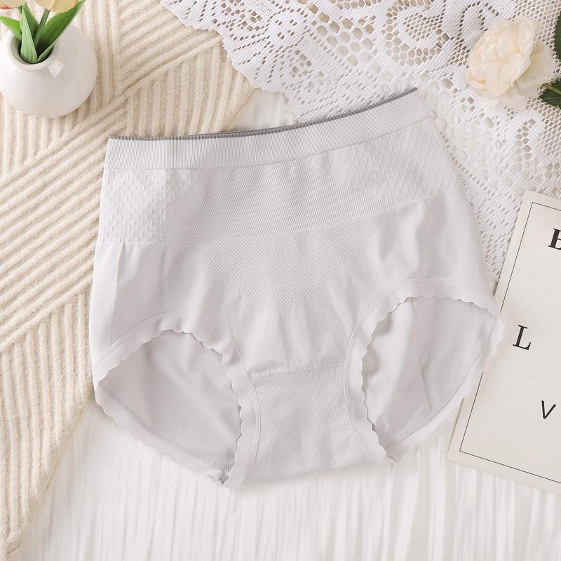 Women's Spring and Summer Nude Skin Friendly Soft Breathable Light Plastic Belly High Waist Triangle Briefs