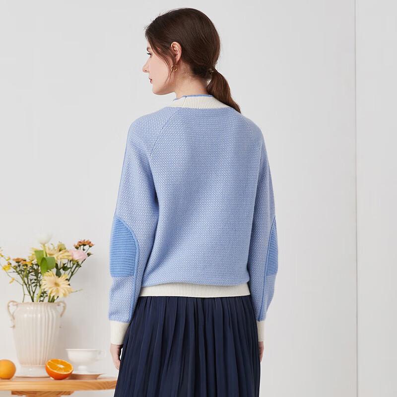 Zhaojun Women's Pure Cashmere Half-High Neck Raglan Sweater