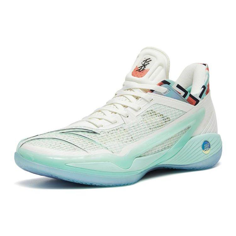Anta Light Crazy 4 Dragon Rising Low Top Basketball Shoes Men Sneakers White Mint-Green 112321113-7