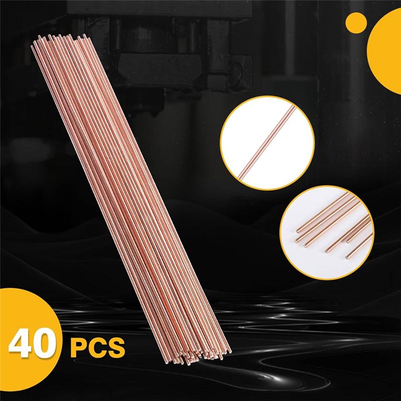 A03F-40 Pezzi Bacchette per Saldobrasatura in Rame Ottone Per Macchine Elettriche HVAC Refrigerazione Per Condizionamento dell'Aria