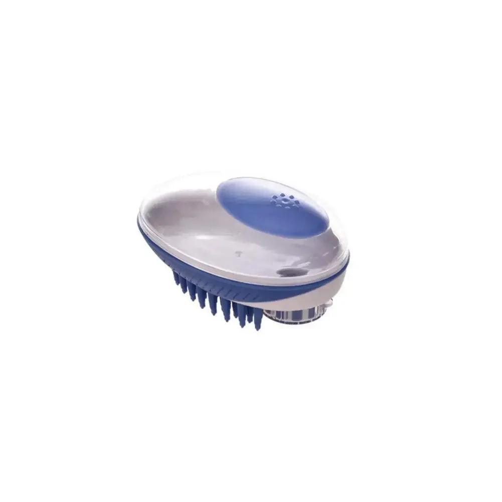 

Multifunction Brush for Cat and Dog Pet Cleaning, Shampoo, Massage, Shower, Hair Removal and Grooming Tool As shown синій
