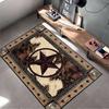 Western Star Rug Design Non-slip Rug Suitable for Living Room and Bedroom Sofas.