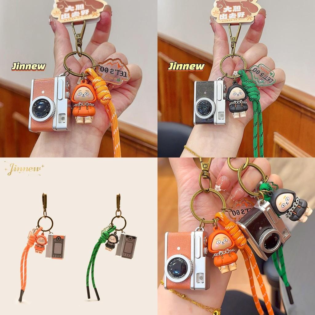 Camera Combination Bear Cute Keychain Pendant Trendy Student Bag Pendant