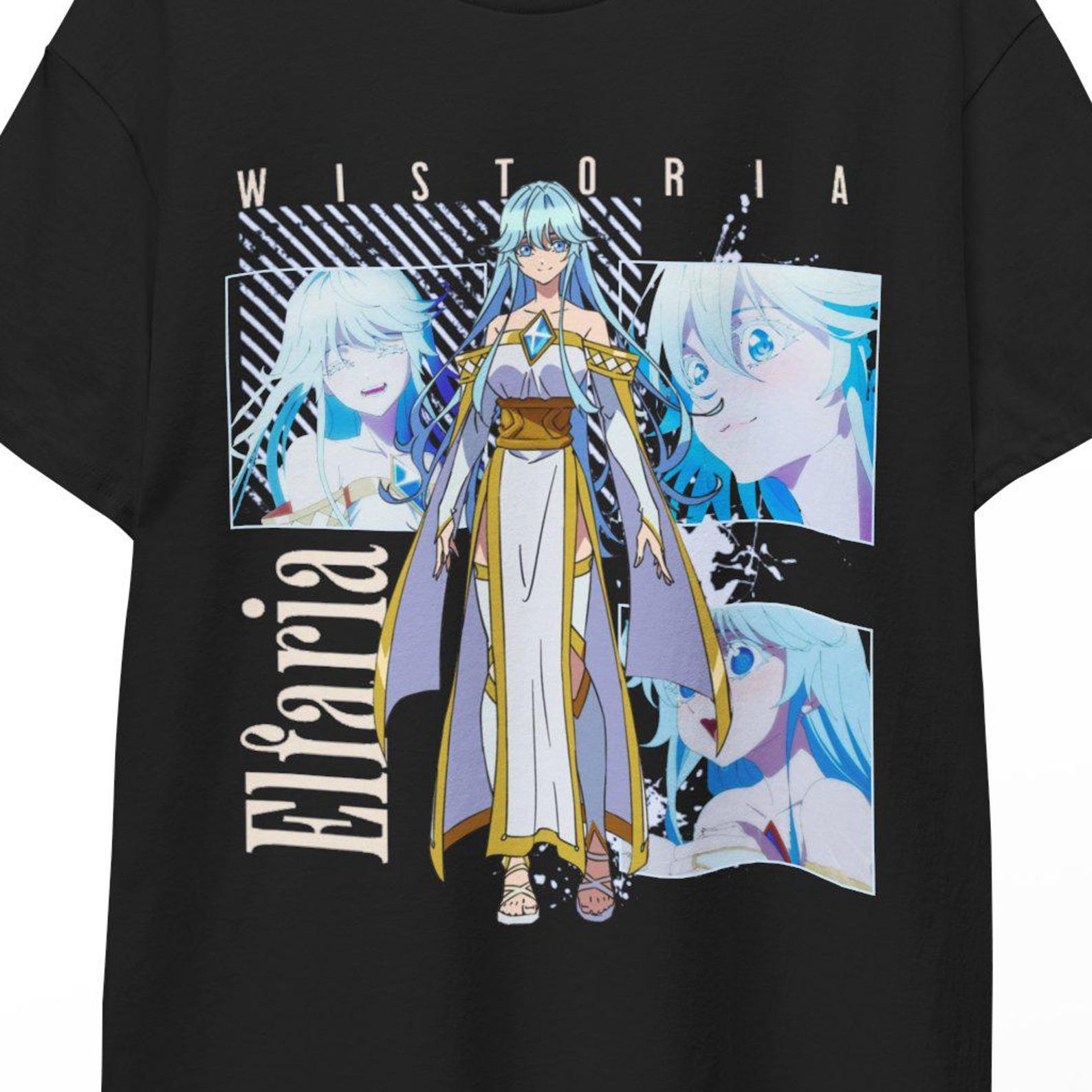 Wistoria Anime T-Shirt Will Serfort Elfaria Manga Tee Gift for Anime Lovers Aesthetic Cosplay Fantasy Sword Magic Graphic Shirt Unisex Manga 4XL