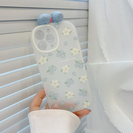 Phone Case With Bow Iphone14/Pro/Pro Flexible Refreshing Phone Flower Animal Tie Decor For Max/Max(Plus)