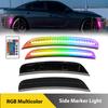 4 Stück Für Dodge Charger 2015-2023 LED RGB Mehrfarbig Front Heck Stoßstange Seitenmarkierungsleuchten Blinkleuchten Autozubehör