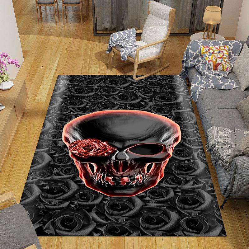 Satın alın Skull Cartoon Anime Manga Room Decor Floor Rug Carpet Living ...