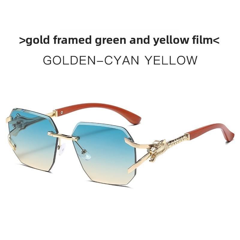 Square Frameless Sunglasses For Men And Women Uv400 Sun Protection