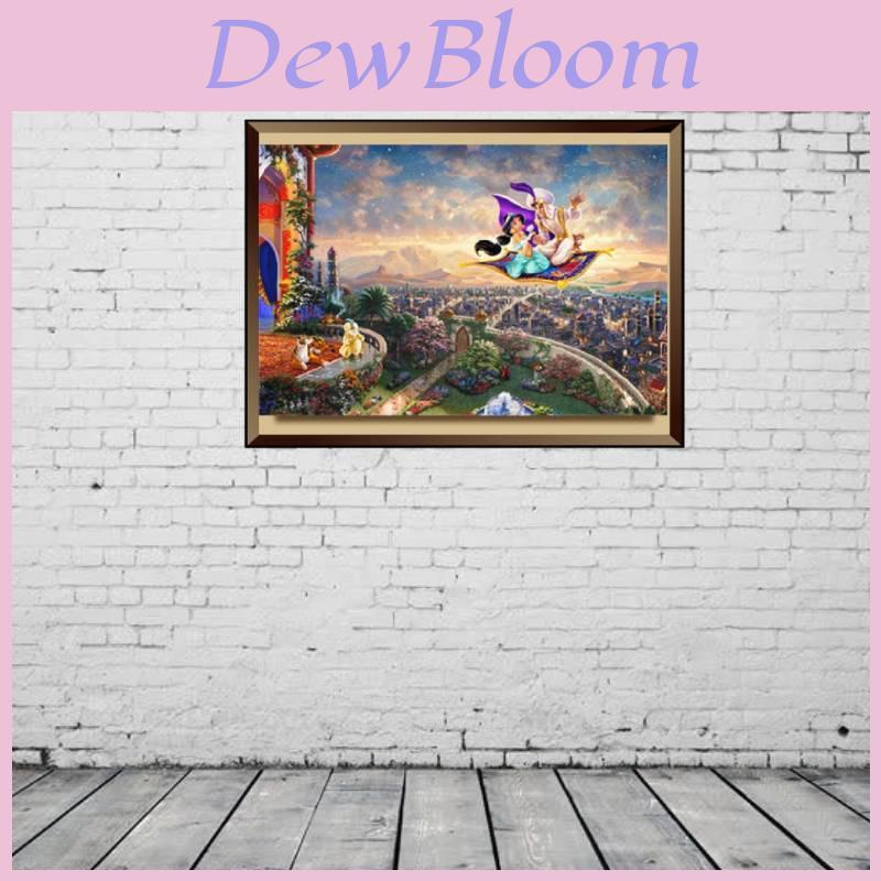 Beautiful Mermaid Princess Canvas Wall Art Colorful Children's Bedroom Decor