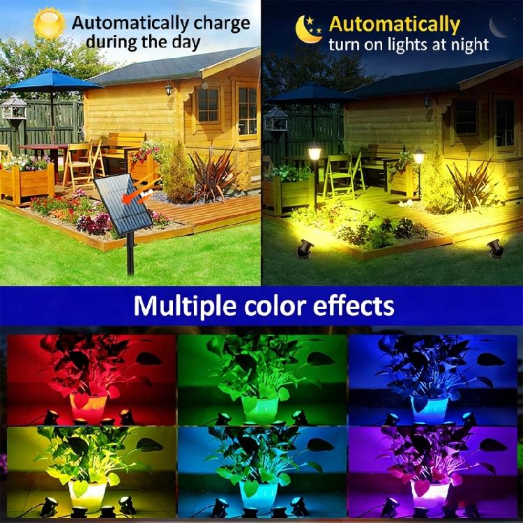 Solar propelled Waterproof Pool Lighting 2 Pack Color Changing With 2000mAh Battery For Outdoor Use