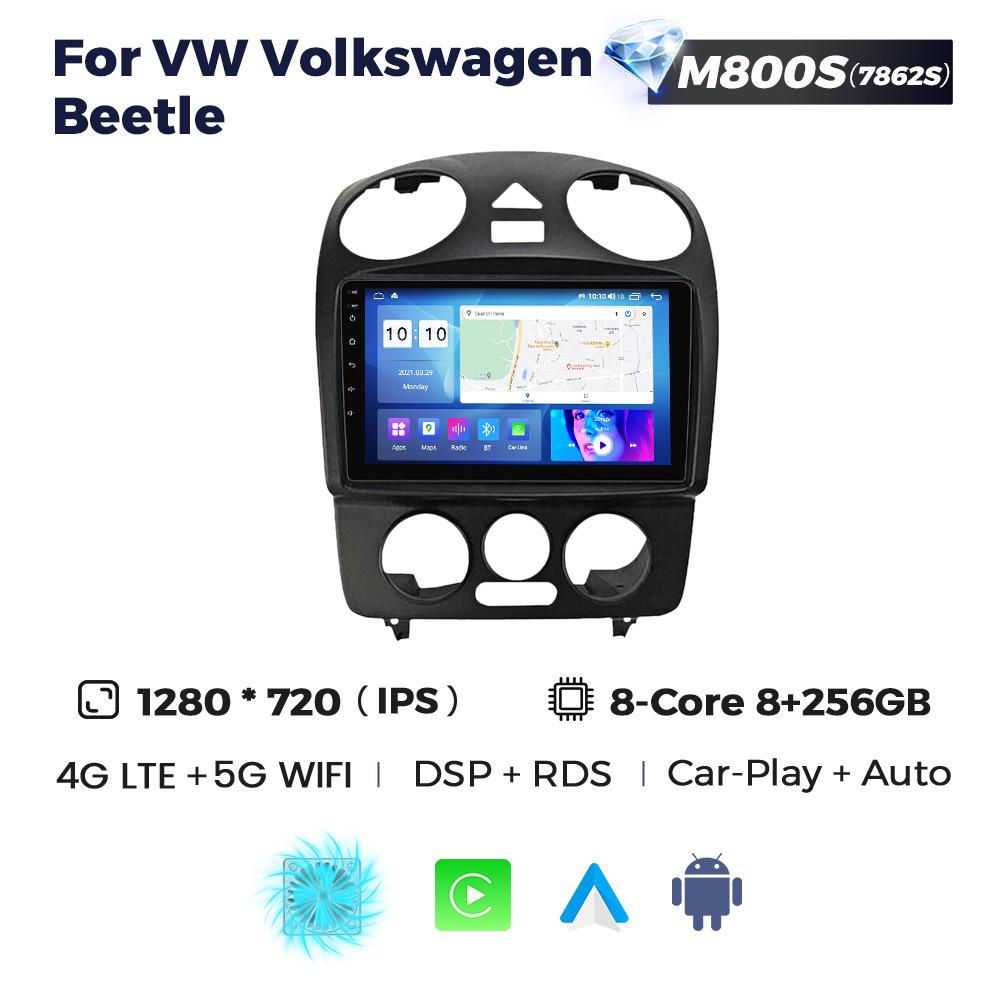 VW Beetle Android Navigation System with Wireless CarPlay Compatibility