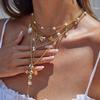 European and American stainless steel heart-shaped necklace - luxurious and high-end collar chain - titanium steel jewelry - best-selling item