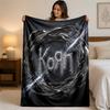 Korn Print Flannel Blanket Cozy Lightweight Plush Throw Blanket For Bed Sofa Household Use