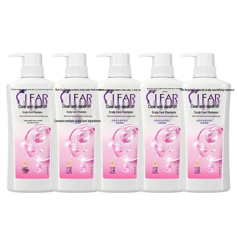 Clear Anti-Dandruff Multi-Effect Moisturizing Shampoo 450g 5-Pack