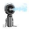 Handlicher Nebelventilator Leistungsstark 4 Geschwindigkeiten Wiederaufladbar Kleiner Handventilator Wassernebel, 4000mAh Akkubetrieben Schwarz