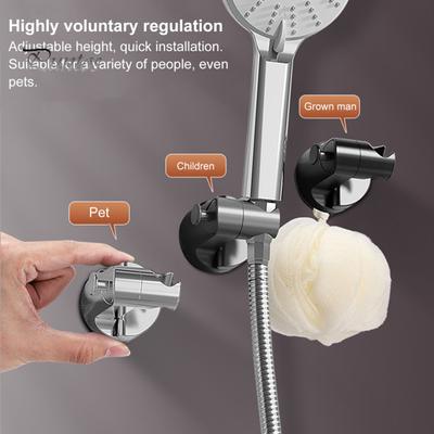 Support de base de douche avec crochet de conception, support de base de douche à main étanche et adhésif puissant de remplacement