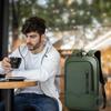 HcanKcan Schlanker Herren-Rucksack, modisch, 15,6 Zoll, Laptop-Tasche, wasserdicht, Business-Rucksack mit USB-Aufladung, lässiger Arbeits- und Reiserucksack